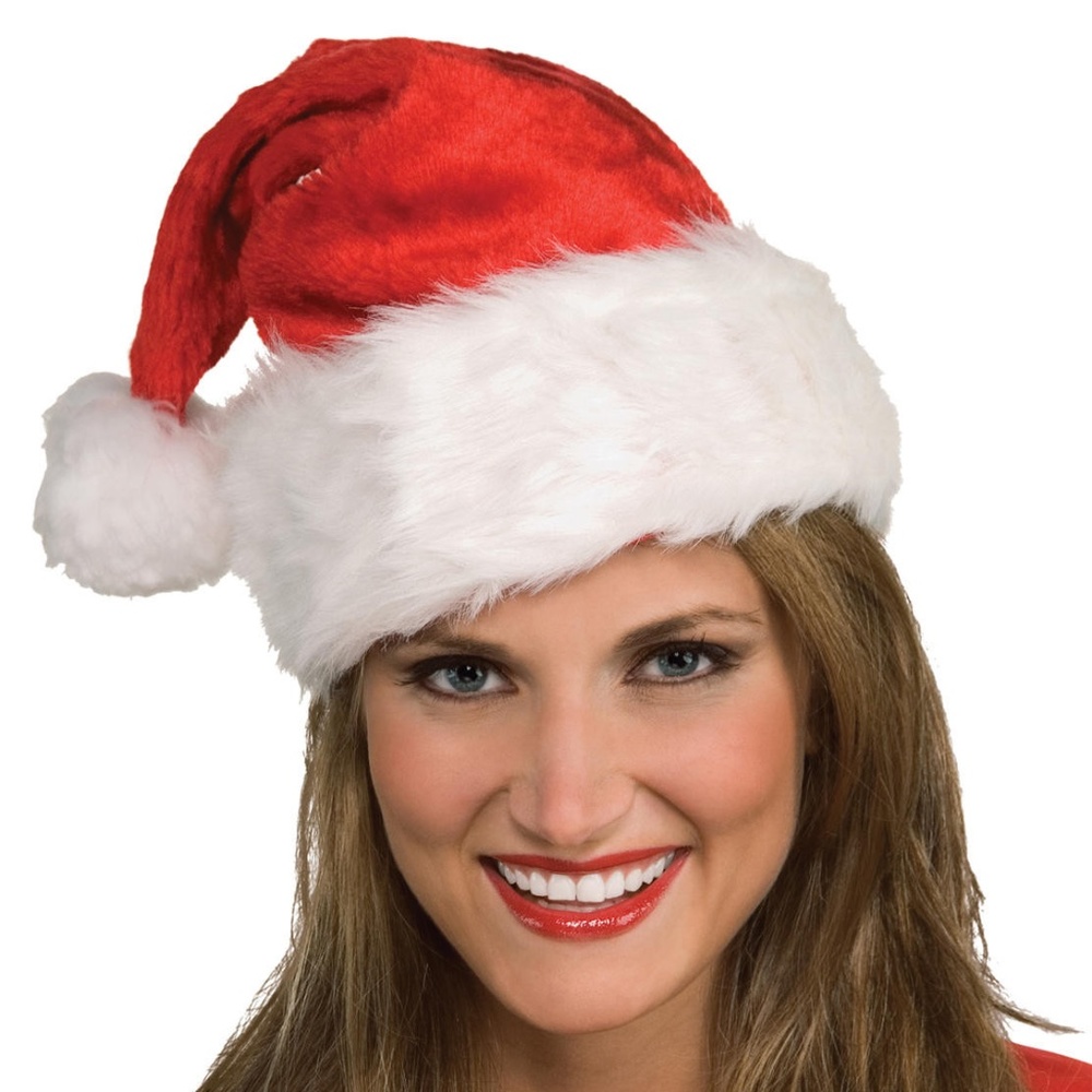 Super Deluxe Regal SANTA HAT - Very best Santa hat with pompom and white fur